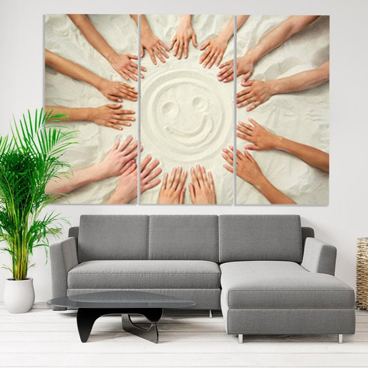 Kinderwandkunst Kinderzimmerwandkunst Babyzimmerwandkunst Spielzimmerwandkunst Kinderwandkunst, Meeressandwandkunst, mehrteilige Leinwand