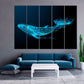Blauwal Wandkunst Wanddekoration Leinwandgemälde helle Wandkunst extra große Wandkunst Marine Wandkunst Fisch Wandkunst Maritime Wandkunst