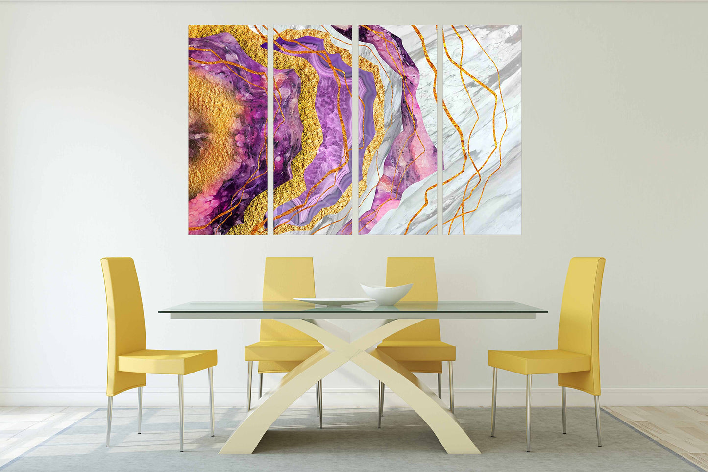 Moderne Wandkunst abstrakte Leinwand Multi-Panel-Wandkunst Druckbare Wandkunst Zeitgenössische Kunst Wandkunst-Sets Geometrische Kunst