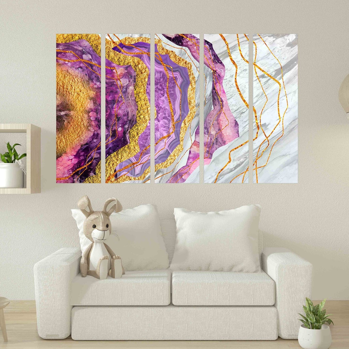 Moderne Wandkunst abstrakte Leinwand Multi-Panel-Wandkunst Druckbare Wandkunst Zeitgenössische Kunst Wandkunst-Sets Geometrische Kunst