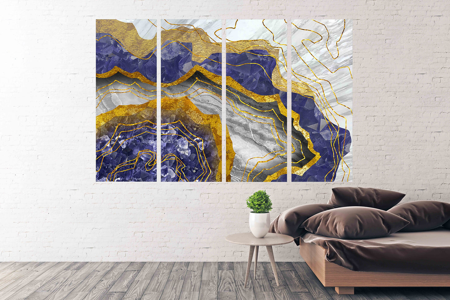 Moderne Wandkunst abstrakte Leinwand Multi-Panel-Wandkunst Druckbare Wandkunst Zeitgenössische Kunst Wandkunst-Sets Geometrische Kunst