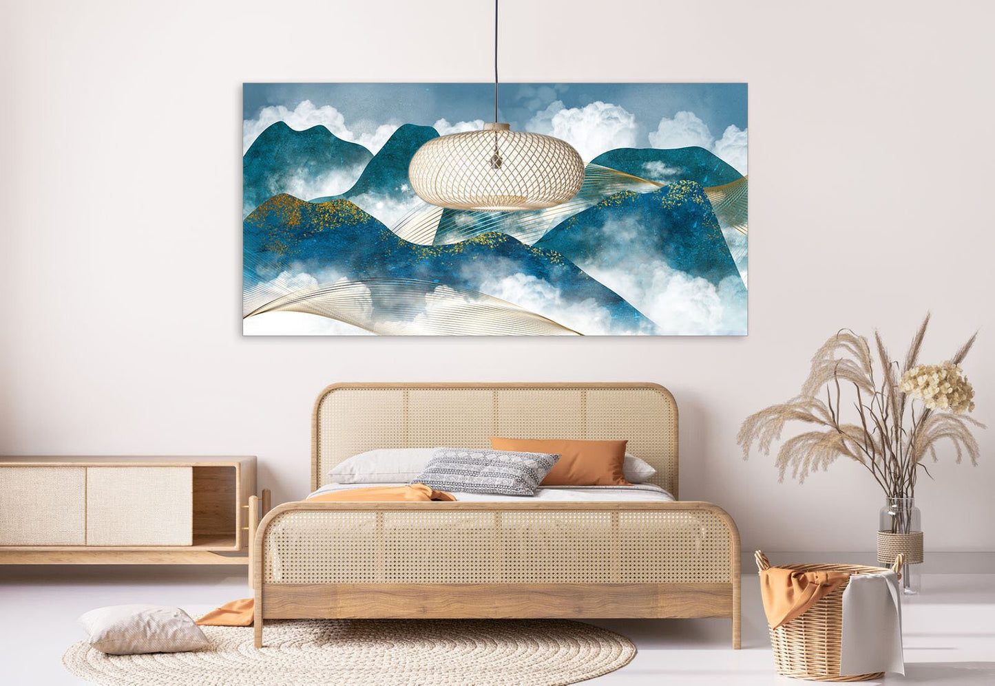 Blue Ridge Mountains Wandkunst Berg Line Art Wanddruck Moderne abstrakte Kunst Abstrakter Kunstdruck Abstrakte Wandkunst Abstrakte Malerei