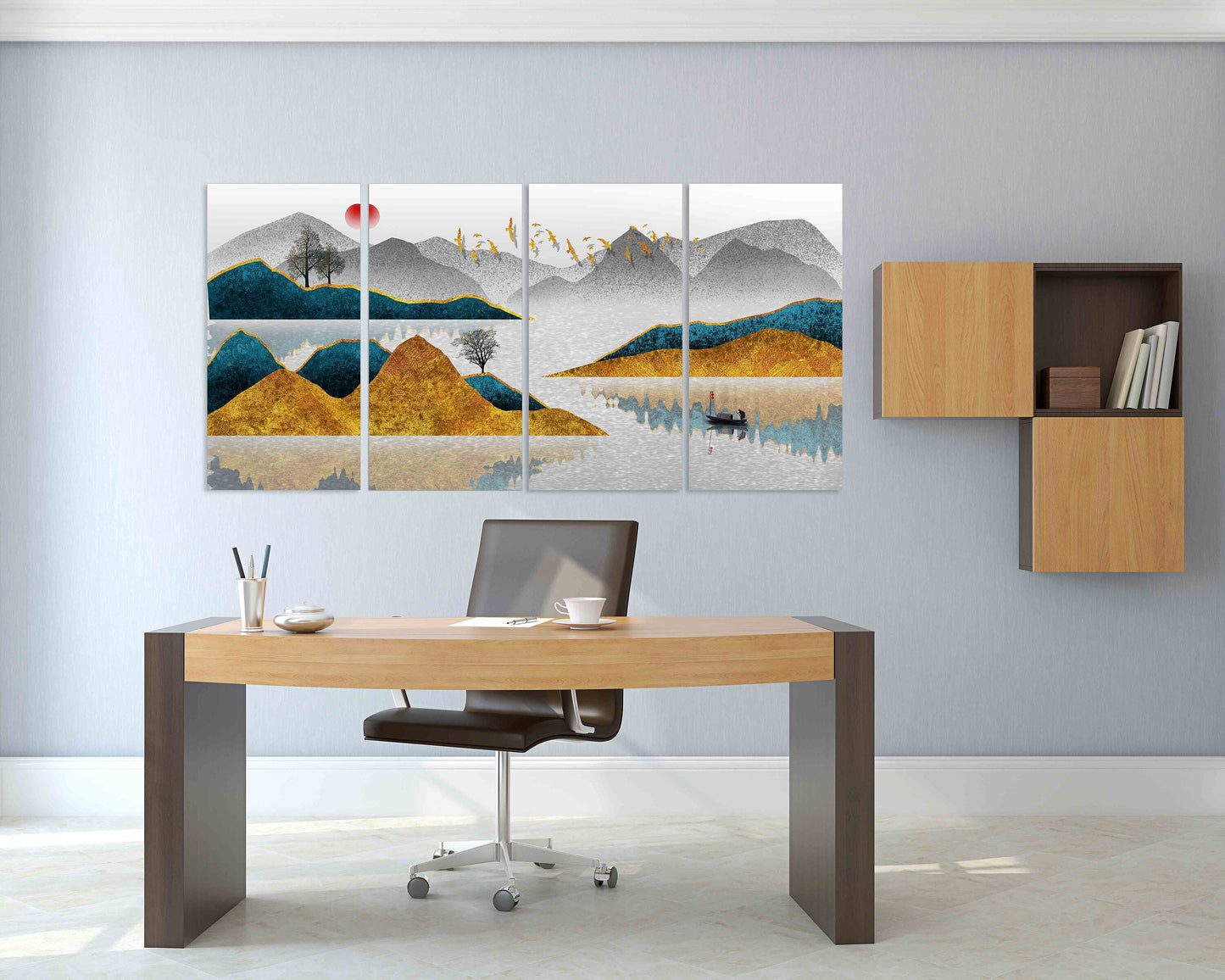 Blue Ridge Mountains Wandkunst Berg Line Art Wanddruck Moderne abstrakte Kunst Abstrakter Kunstdruck Abstrakte Wandkunst Abstrakte Malerei