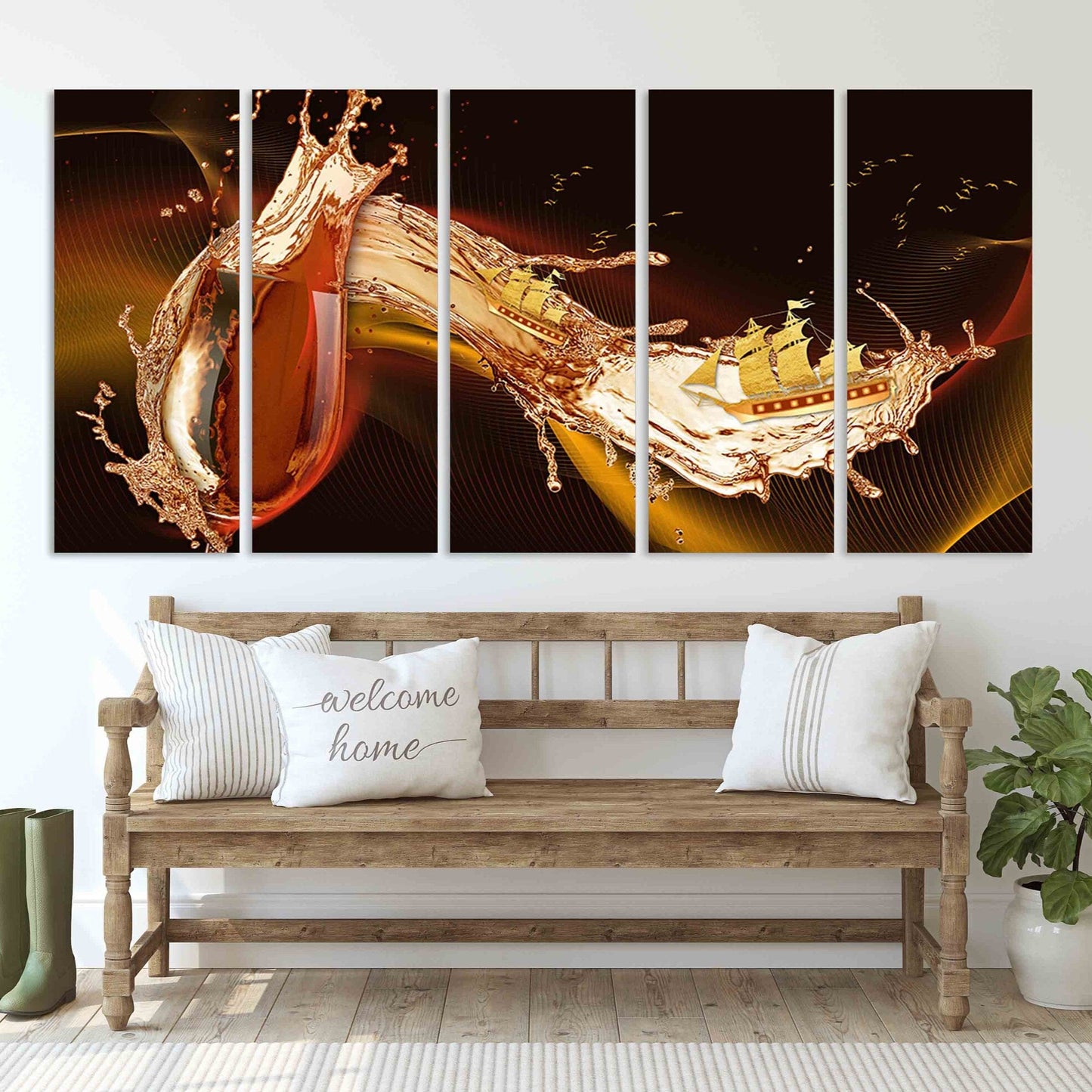 Wein Wandkunst Küche Wanddekoration Leinwand Extra groß Multi Panel Leinwand Gemälde Einweihungsgeschenk druckbare Kunst