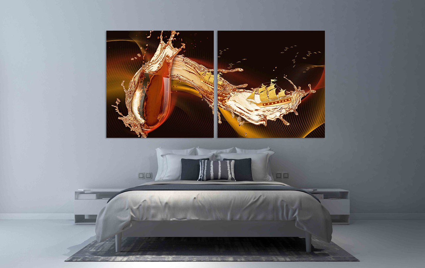 Wein Wandkunst Küche Wanddekoration Leinwand Extra groß Multi Panel Leinwand Gemälde Einweihungsgeschenk druckbare Kunst