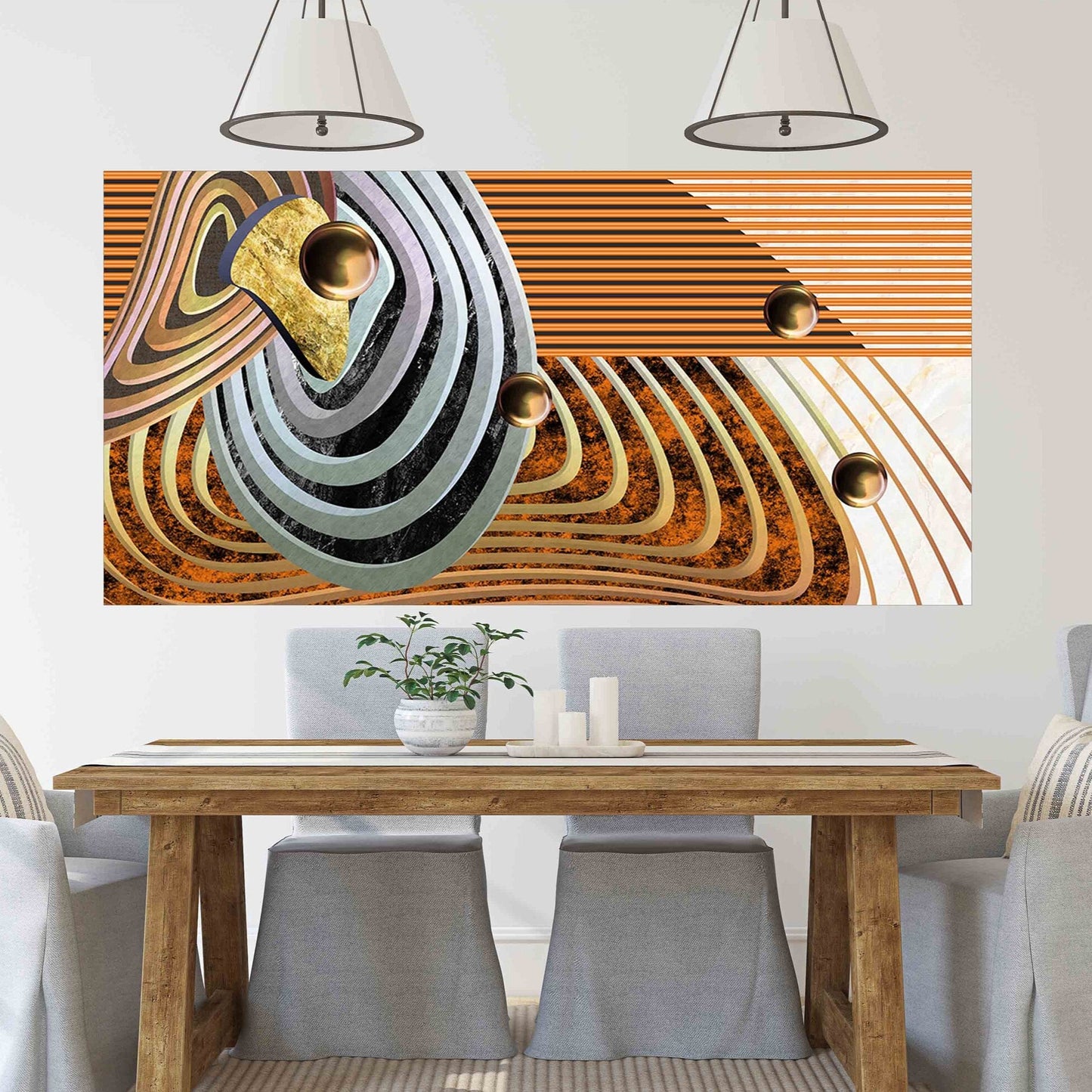 Geometrische Wandkunst Moderne abstrakte Kunst Abstrakter Kunstdruck Mehrteilige Leinwand Wanddekoration Abstrakte Wandkunst Abstrakte Malerei