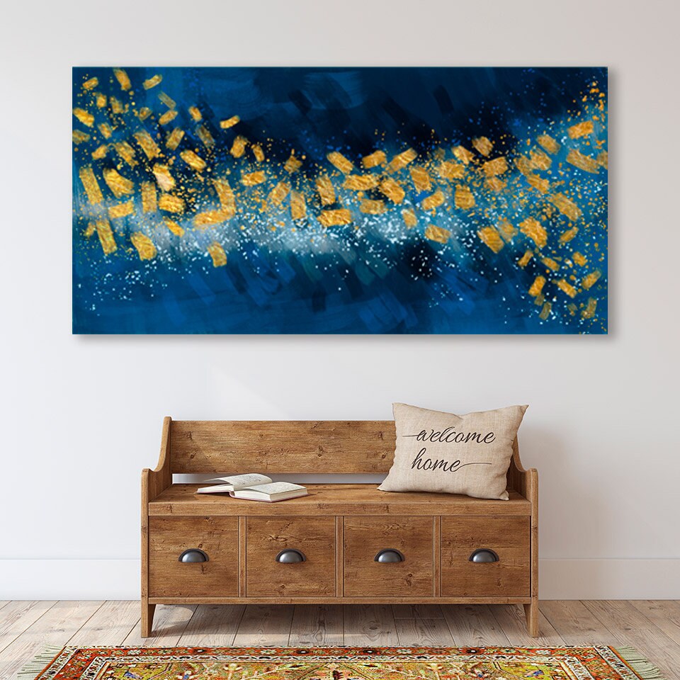 Großes gerahmtes abstraktes Wandbild, moderne abstrakte Kunst, mehrteilige Leinwand, abstrakte Wandkunst, abstrakte Malerei, extra große Wandkunst