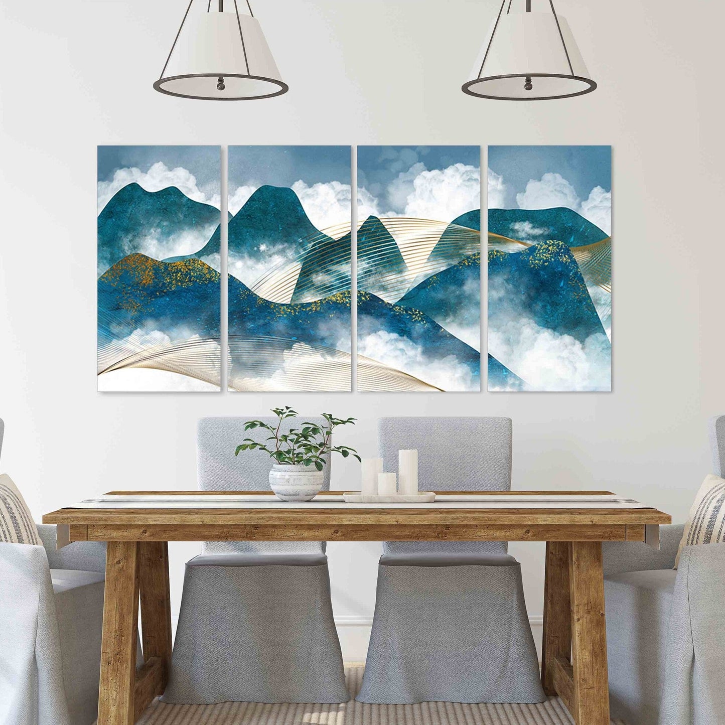 Blue Ridge Mountains Wandkunst Berg Line Art Wanddruck Moderne abstrakte Kunst Abstrakter Kunstdruck Abstrakte Wandkunst Abstrakte Malerei