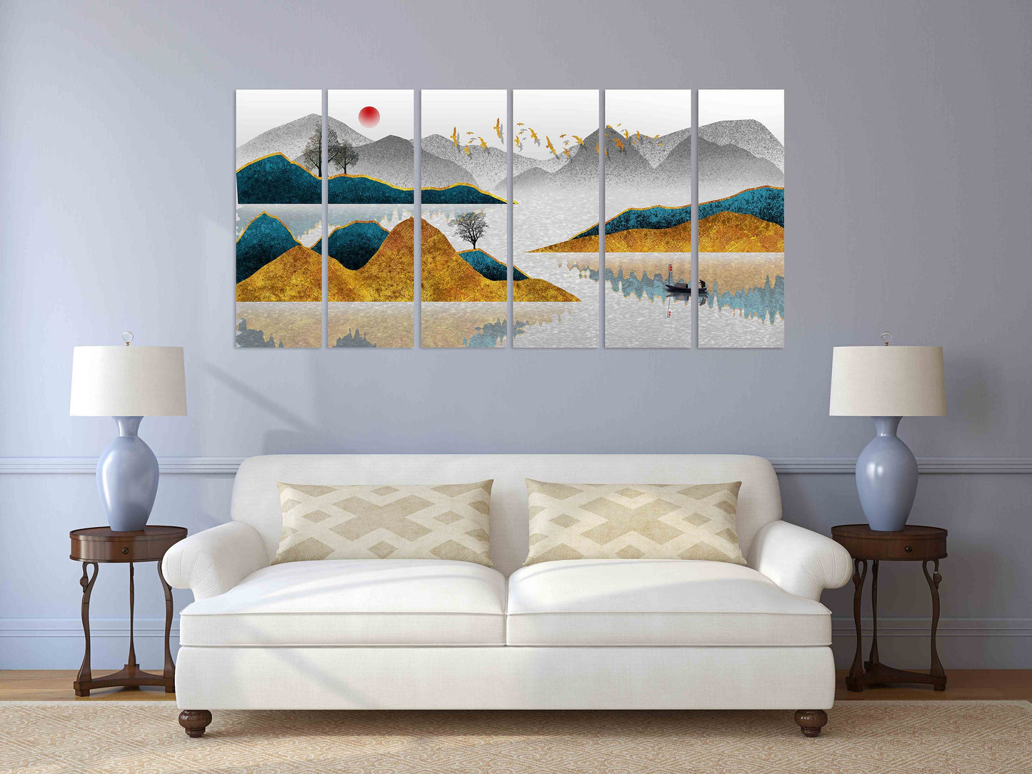 Blue Ridge Mountains Wandkunst Berg Line Art Wanddruck Moderne abstrakte Kunst Abstrakter Kunstdruck Abstrakte Wandkunst Abstrakte Malerei