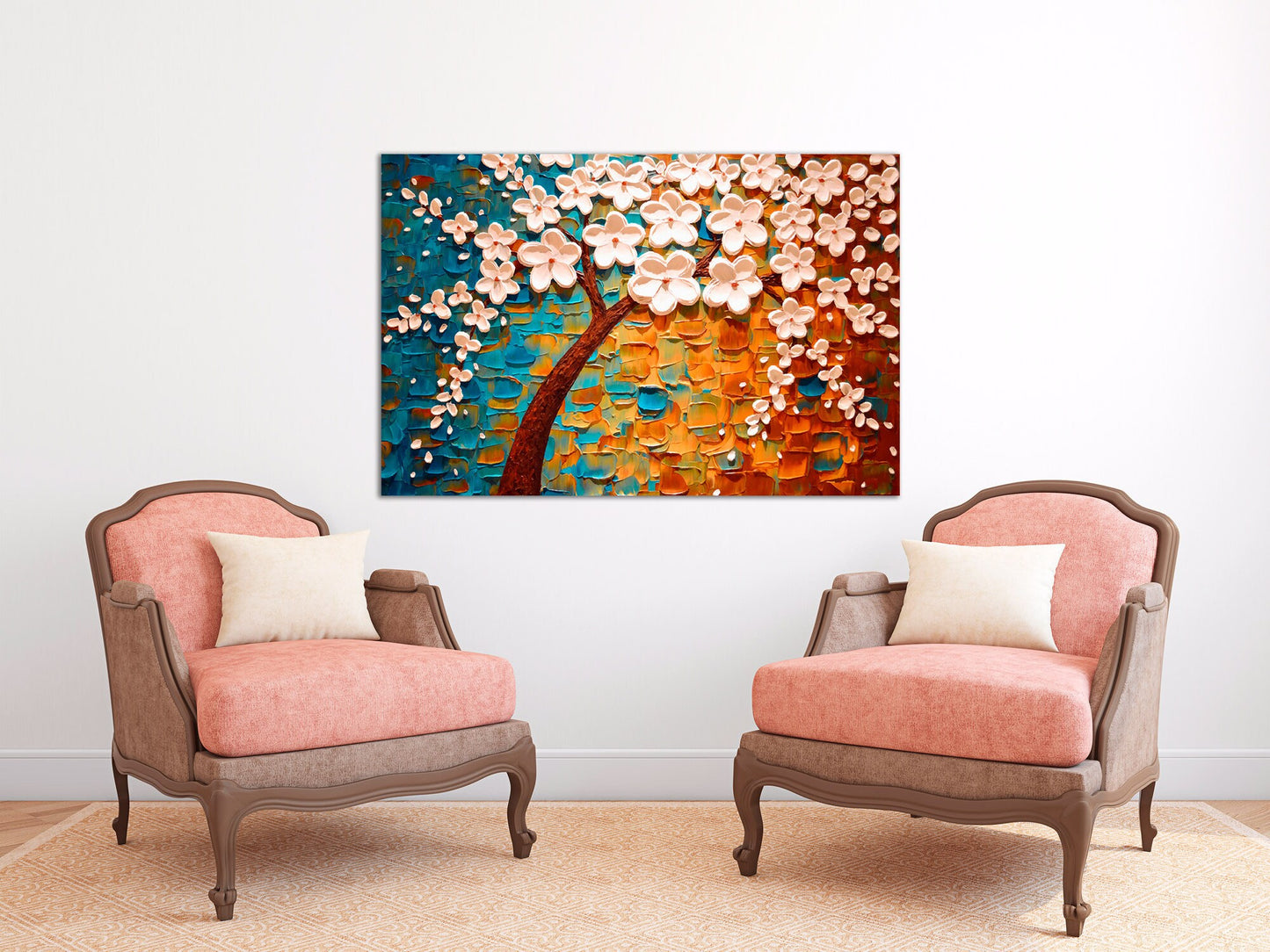 Sakura Bonsai Baum Sakura Blüten Florale Wandkunst japanische Wandkunst Leinwand japanische Drucke Wandkunst asiatische Wandkunst riesige Wandkunst