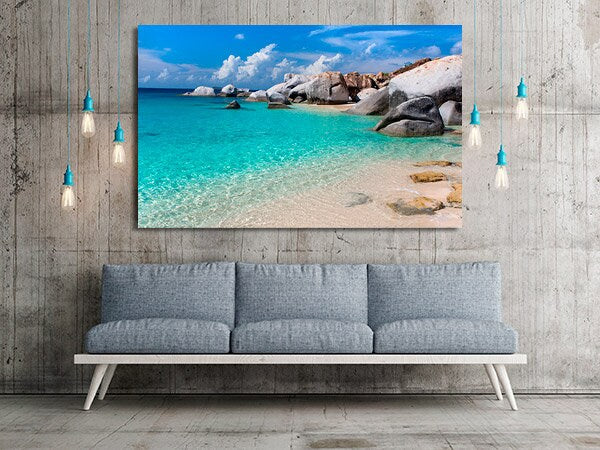 Meereslandschaft Natur Wandkunst Gemälde auf Leinwand Anime Drucke Sonne Meer Sand Meer Küste Drucke Strand Wand Dekor Leinwand Gemälde