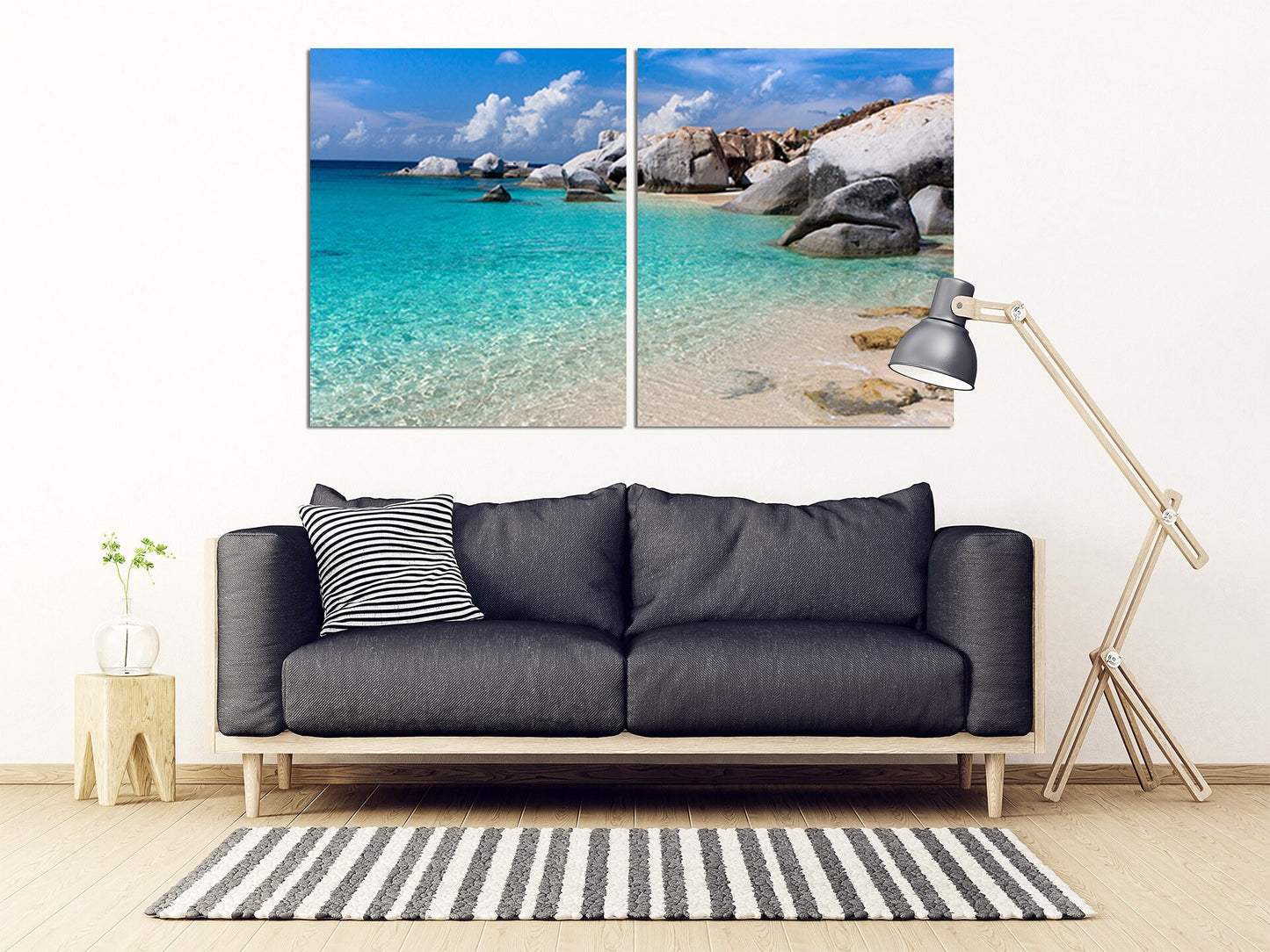 Meereslandschaft Natur Wandkunst Gemälde auf Leinwand Anime Drucke Sonne Meer Sand Meer Küste Drucke Strand Wand Dekor Leinwand Gemälde