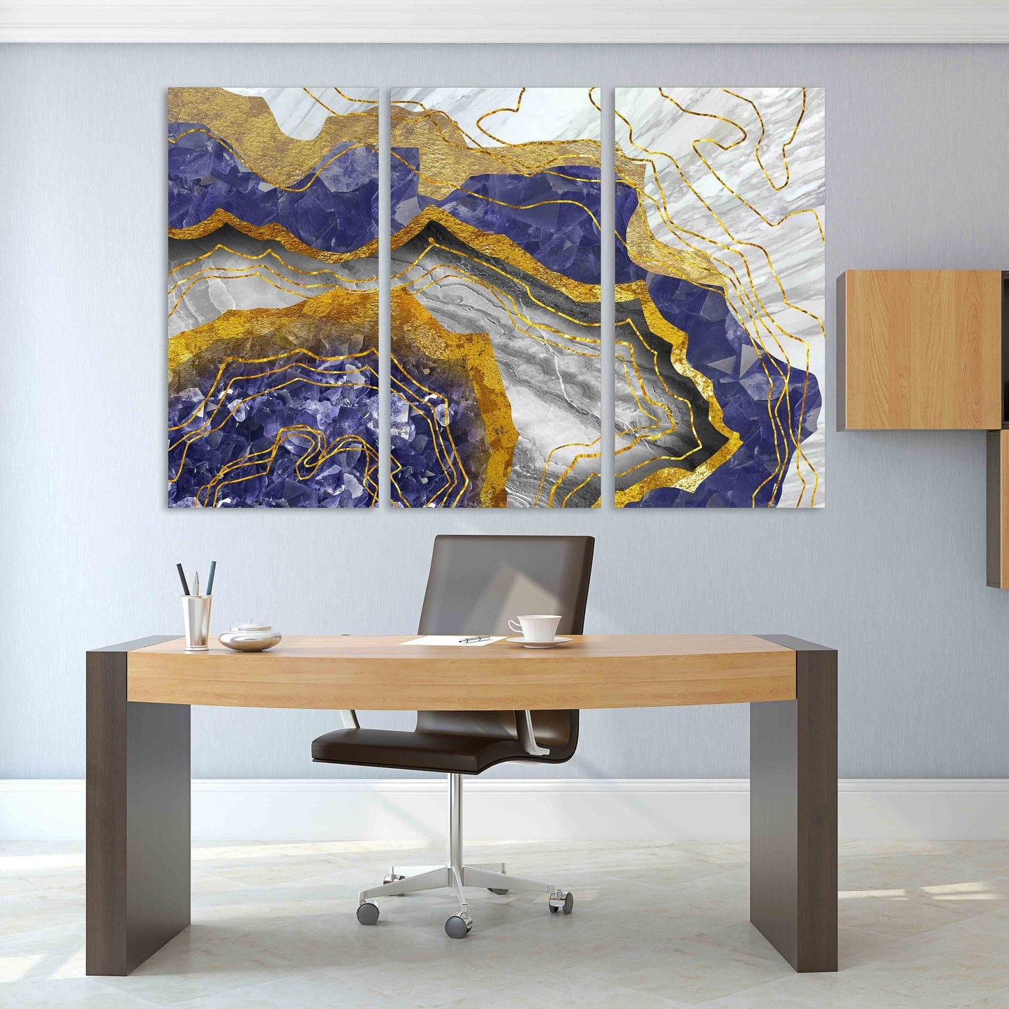 Moderne Wandkunst abstrakte Leinwand Multi-Panel-Wandkunst Druckbare Wandkunst Zeitgenössische Kunst Wandkunst-Sets Geometrische Kunst