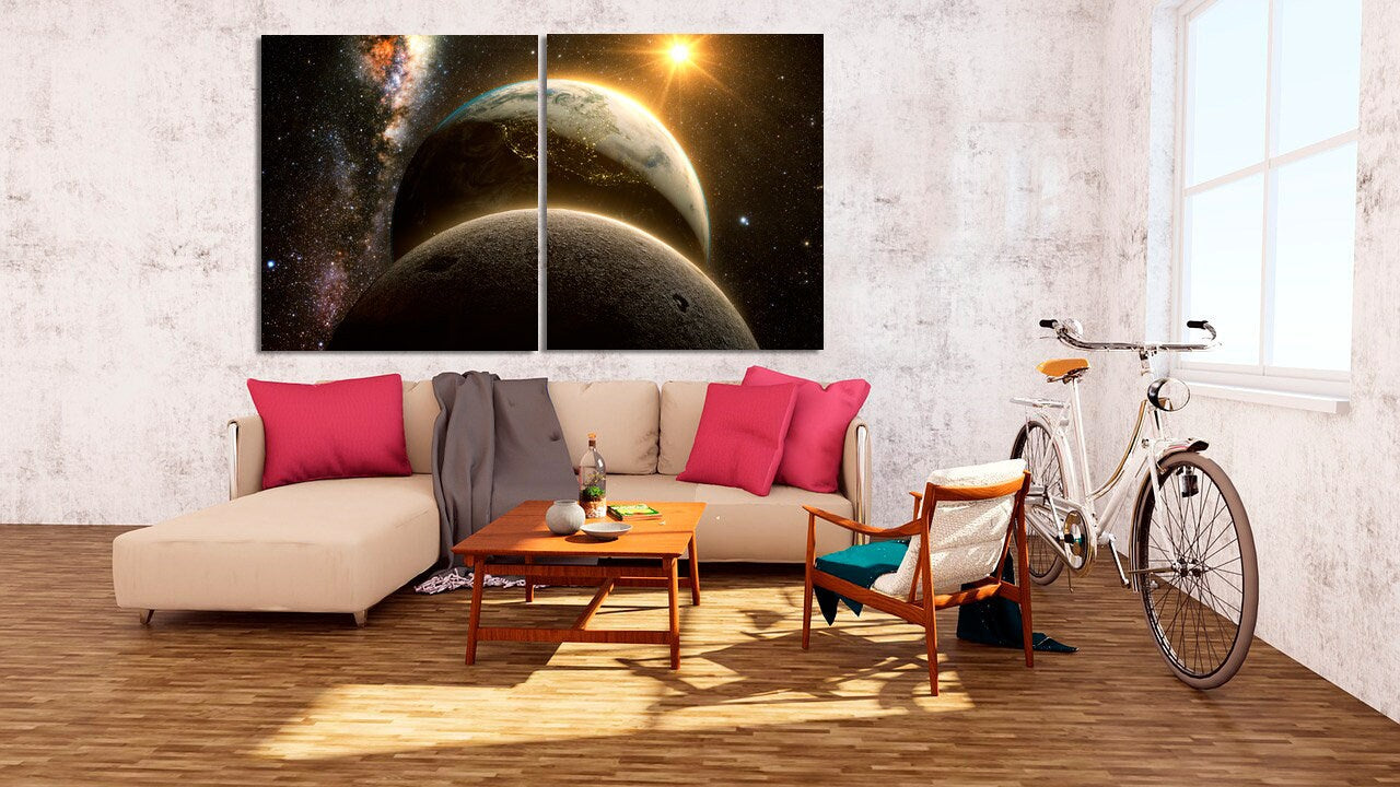 Planeten Poster Сosmos Multi Panel Wandkunst Gemälde auf Leinwand Weltraum Home Wand Leinwand Gemälde Schlafzimmer Wand Dekor Fantasy Kunst