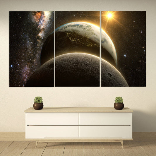 Planeten Poster Сosmos Multi Panel Wandkunst Gemälde auf Leinwand Weltraum Home Wand Leinwand Gemälde Schlafzimmer Wand Dekor Fantasy Kunst
