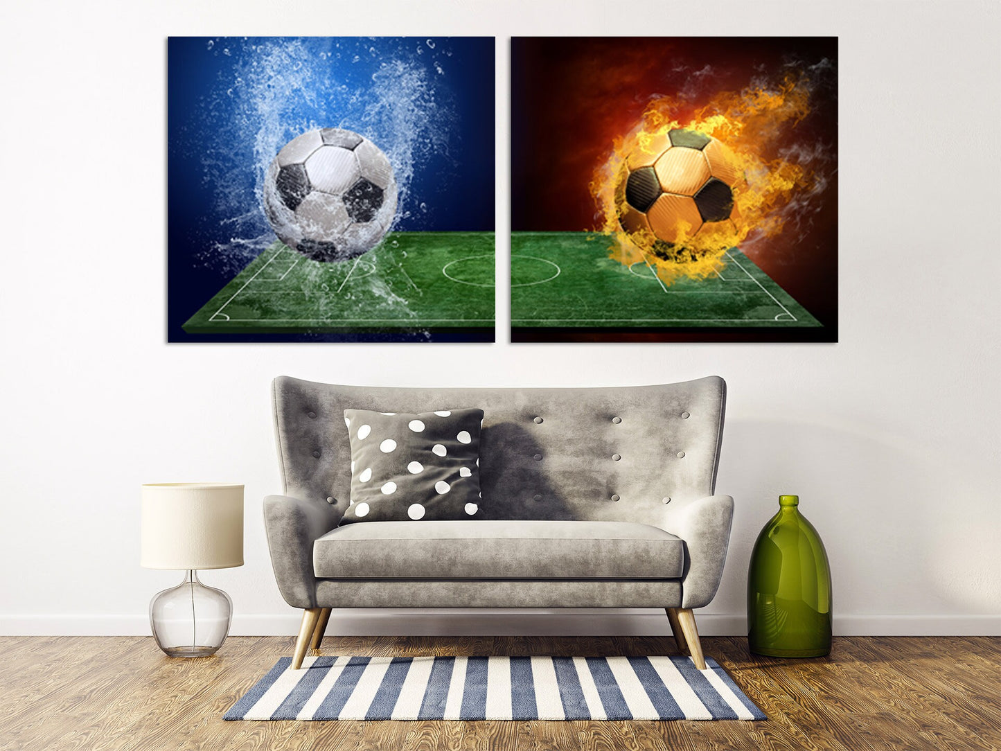 Fußball-Wandkunst, Fußball-Kunst, American Football, Sport-Wandkunst, große abstrakte Leinwandkunst, Fußball-Wandkunst, Fußballspieler-Geschenk