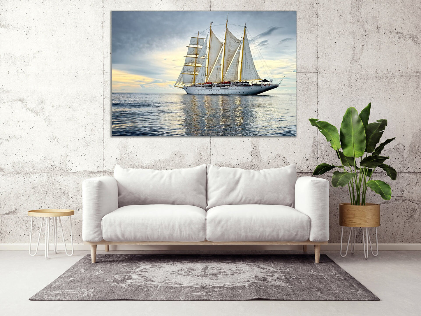 Meereslandschaft Gemälde Scharlachrote Hexe Druck extra groß Multi Panel hellblau Wandkunst Meer Büro Schlafzimmer Küche Wanddekoration Einweihungsgeschenk