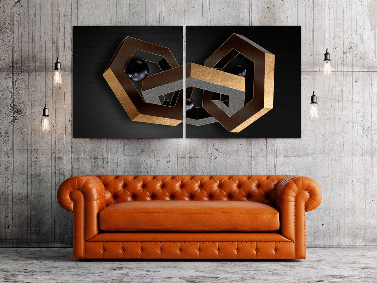 Geometrische Wandkunst Moderne abstrakte Kunst Abstrakter Kunstdruck Mehrteilige Leinwand Wanddekoration Abstrakte Wandkunst Abstrakte Malerei