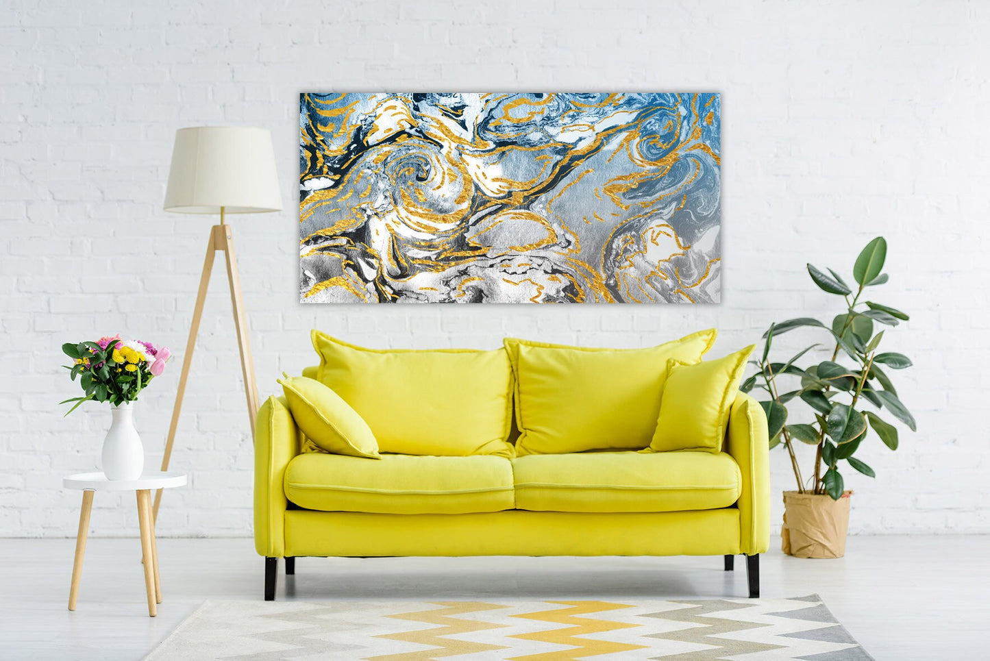 Moderne abstrakte extra große druckbare Wandkunst gerahmt Multi Panel Pour Leinwand Gemälde Raumdekor