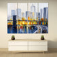 Brooklyn Bridge Druck New York City extra großes mehrteiliges Wandbild American Bridge Home Wanddekoration gerahmter Kunstdruck Leinwand Ölgemälde