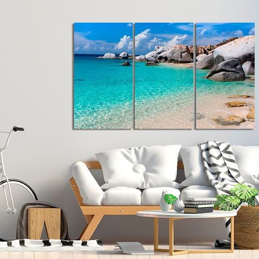 Meereslandschaft Natur Wandkunst Gemälde auf Leinwand Anime Drucke Sonne Meer Sand Meer Küste Drucke Strand Wand Dekor Leinwand Gemälde