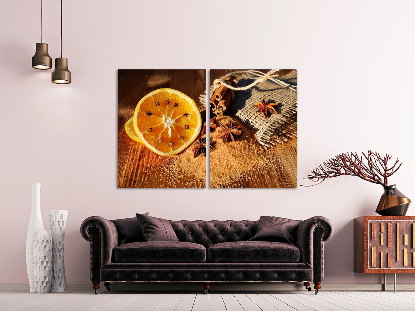 Küchenwanddekor, rustikales Wanddekor, Küchenwandkunst, Küchenleinwand, extra große Wandkunst, mehrteilige Wandkunst, Leinwandwandkunst