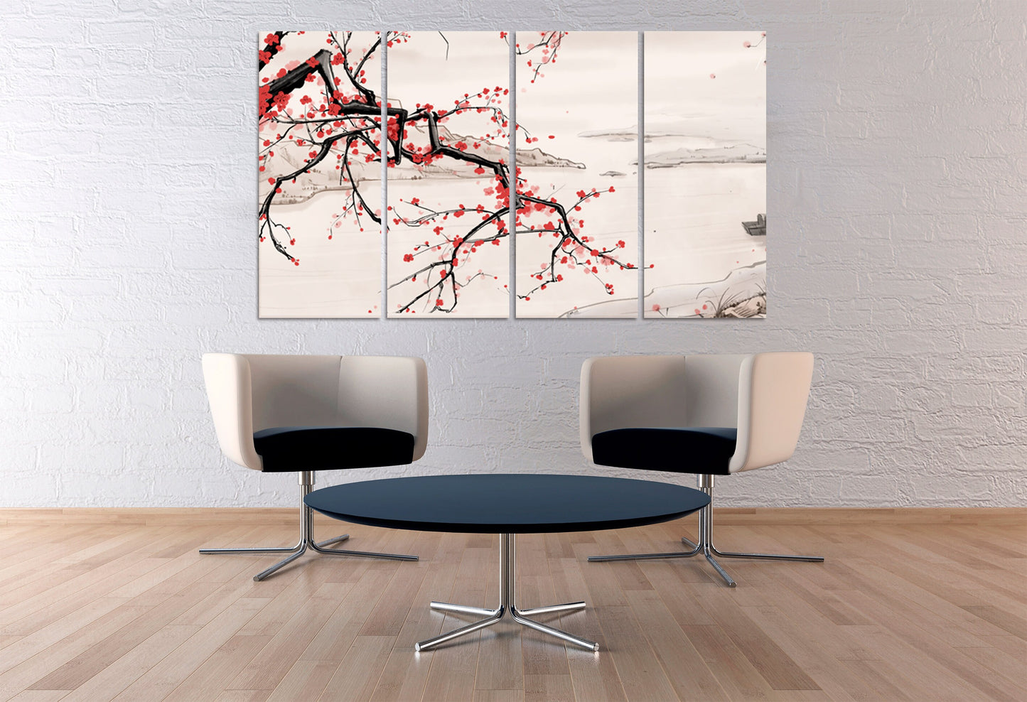 Sakura Bonsai Baum Sakura Blüten Florale Wanddekoration asiatische japanische Drucke Wandkunst Leinwand riesige Wandkunst