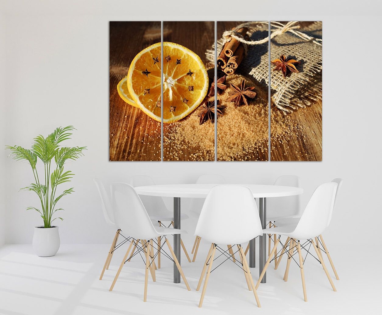 Küchenwanddekor, rustikales Wanddekor, Küchenwandkunst, Küchenleinwand, extra große Wandkunst, mehrteilige Wandkunst, Leinwandwandkunst