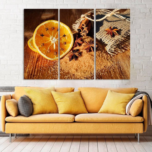 Küchenwanddekor, rustikales Wanddekor, Küchenwandkunst, Küchenleinwand, extra große Wandkunst, mehrteilige Wandkunst, Leinwandwandkunst