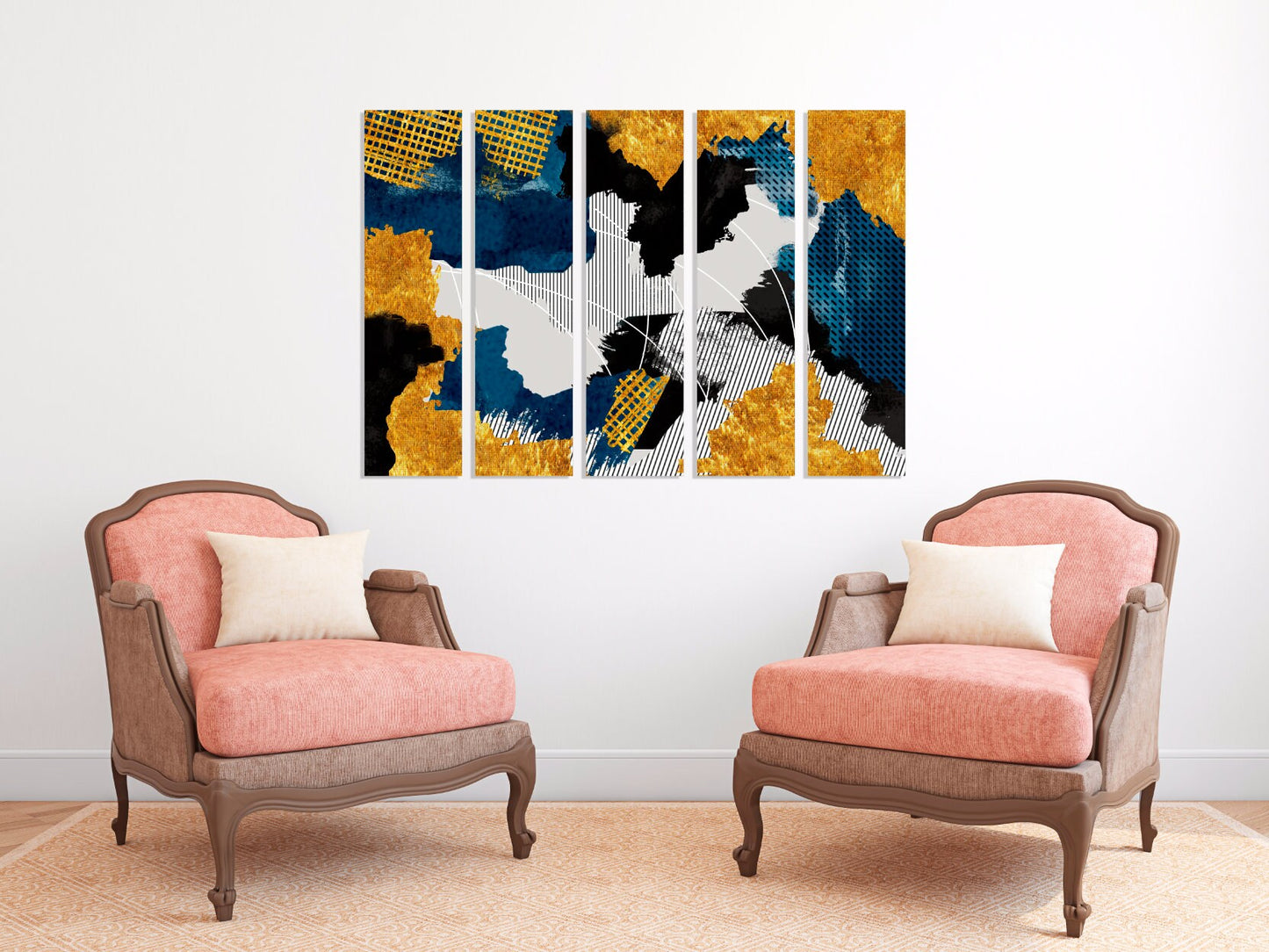 Abstraktes farbenfrohes Gemälde, groß, moderne abstrakte Kunst, abstrakte expressionistische Malerei, abstrakte Wandkunst, Heimwanddekor