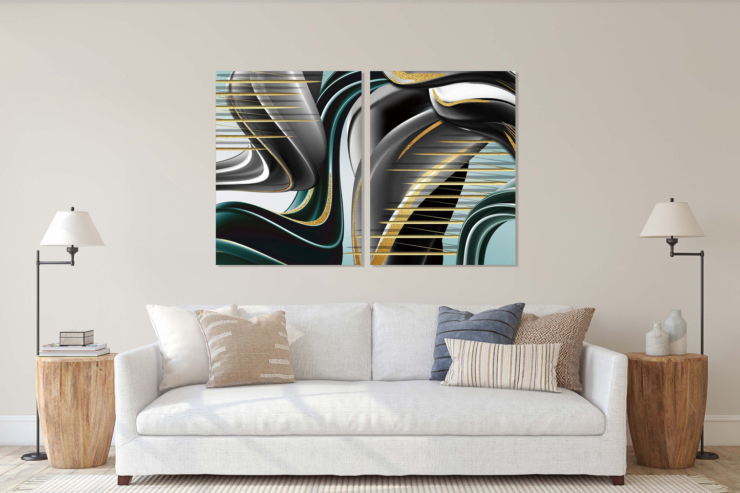 Wanddekoration für Zuhause Abstrakte Wandkunst Moderne abstrakte Kunst Mehrteilige Leinwand 3-teilige Wandkunst Abstraktes expressionistisches Gemälde