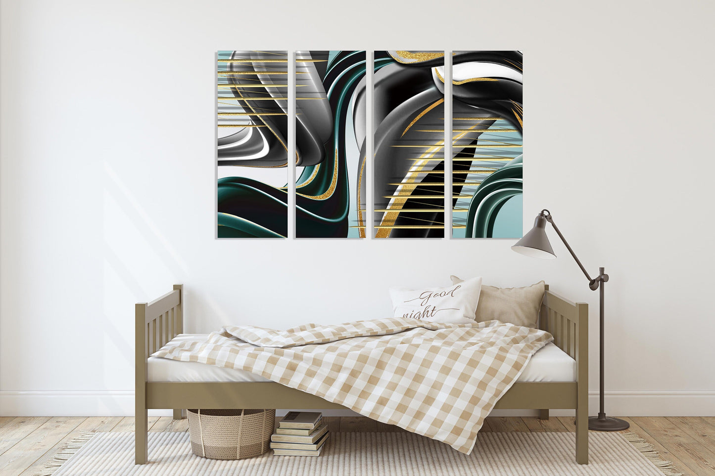 Wanddekoration für Zuhause Abstrakte Wandkunst Moderne abstrakte Kunst Mehrteilige Leinwand 3-teilige Wandkunst Abstraktes expressionistisches Gemälde