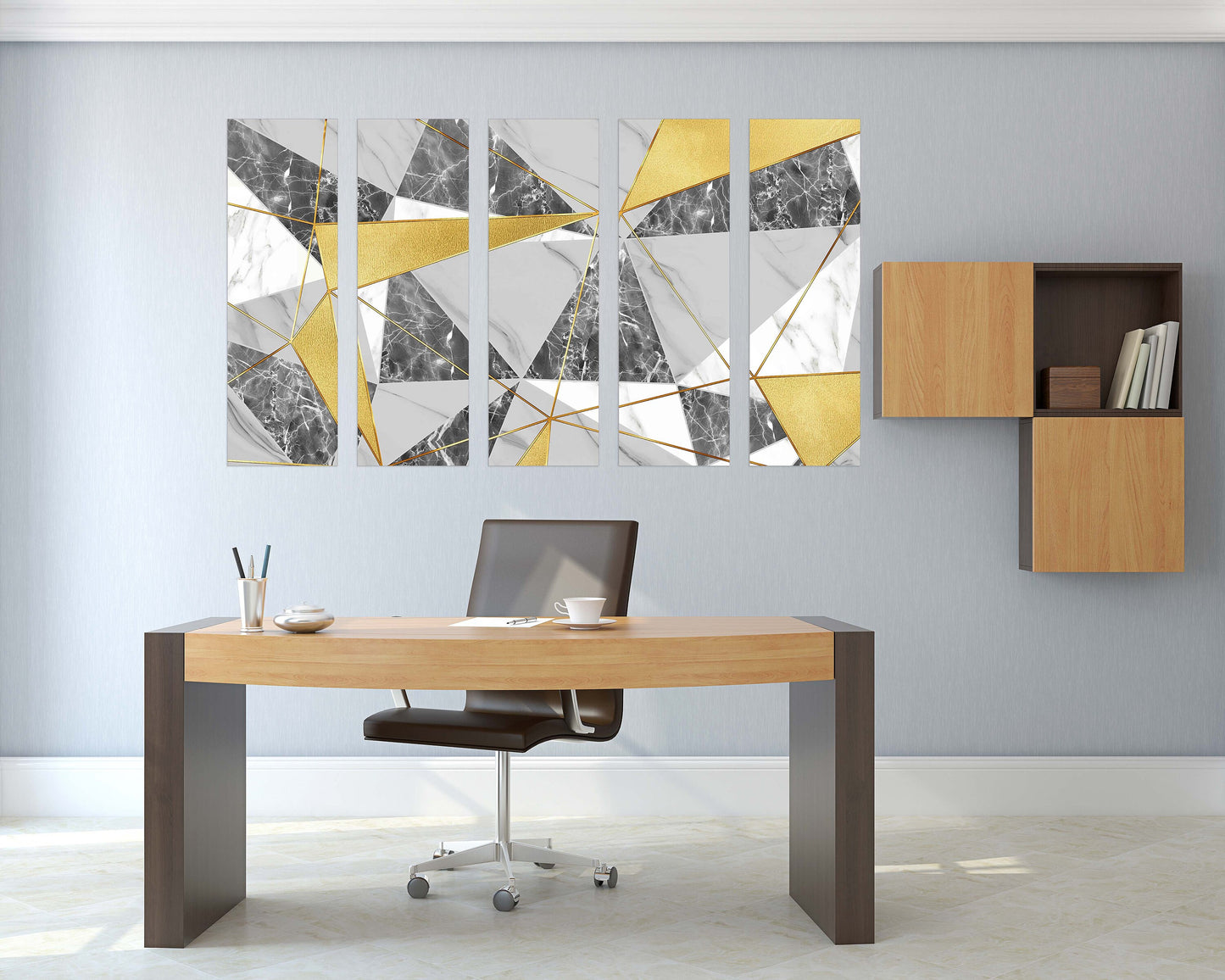 Geometrische Muster Moderne abstrakte Kunst Wandcollage-Set Mehrteilige Leinwand Wandkunst Leinwandgemälde Abstrakte Wandkunst Wohnwanddekor