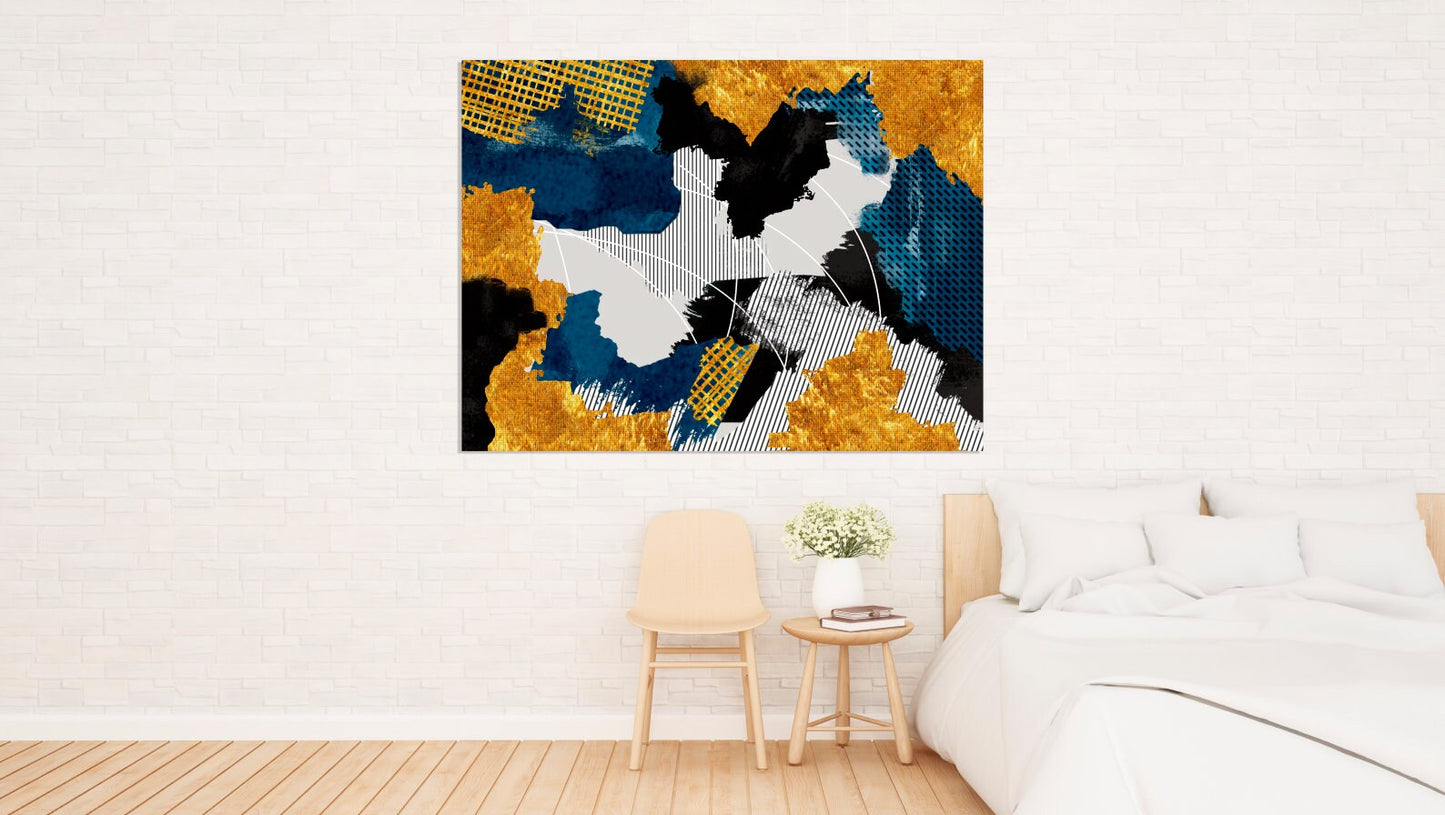 Abstraktes farbenfrohes Gemälde, groß, moderne abstrakte Kunst, abstrakte expressionistische Malerei, abstrakte Wandkunst, Heimwanddekor