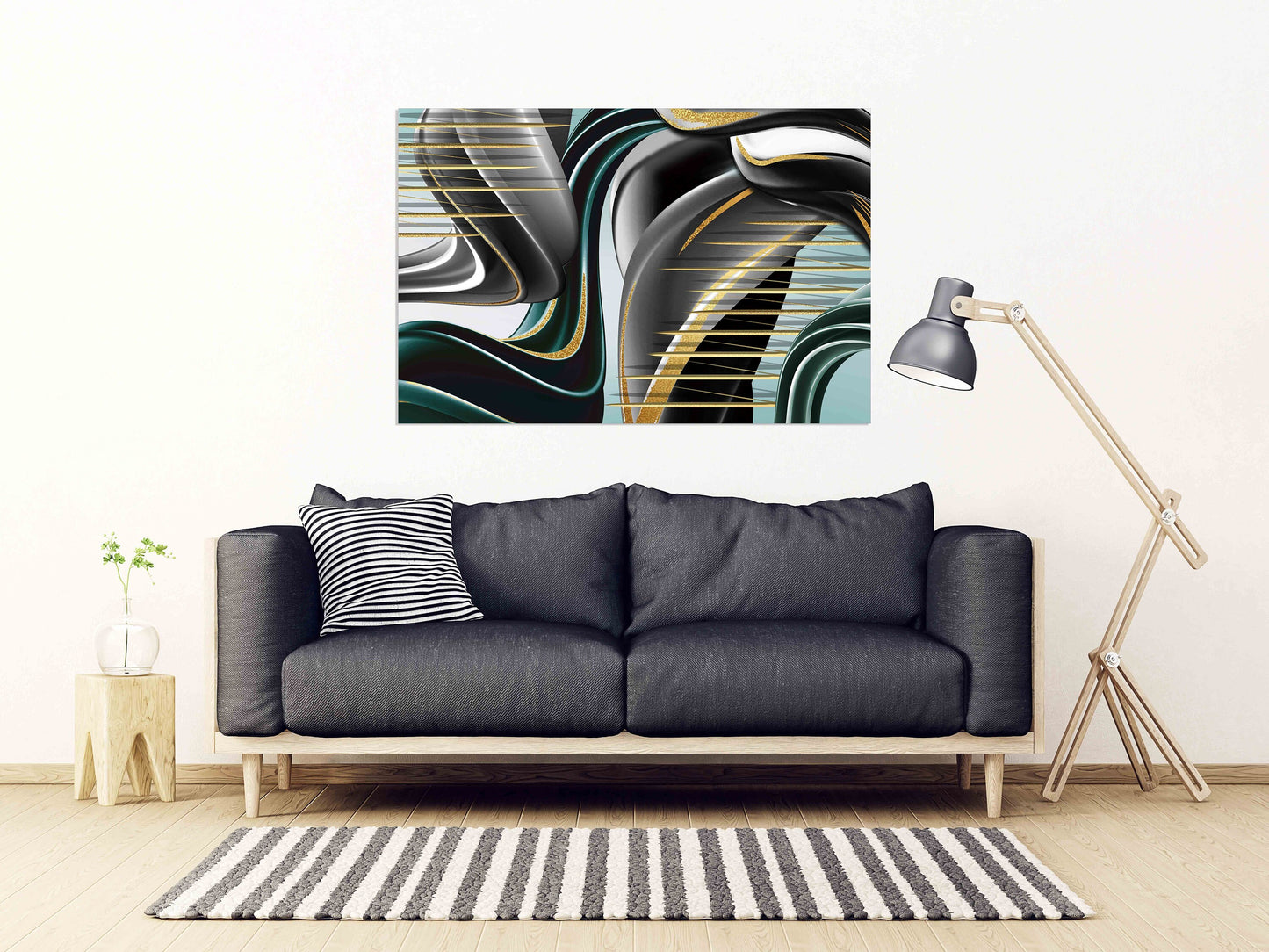 Wanddekoration für Zuhause Abstrakte Wandkunst Moderne abstrakte Kunst Mehrteilige Leinwand 3-teilige Wandkunst Abstraktes expressionistisches Gemälde