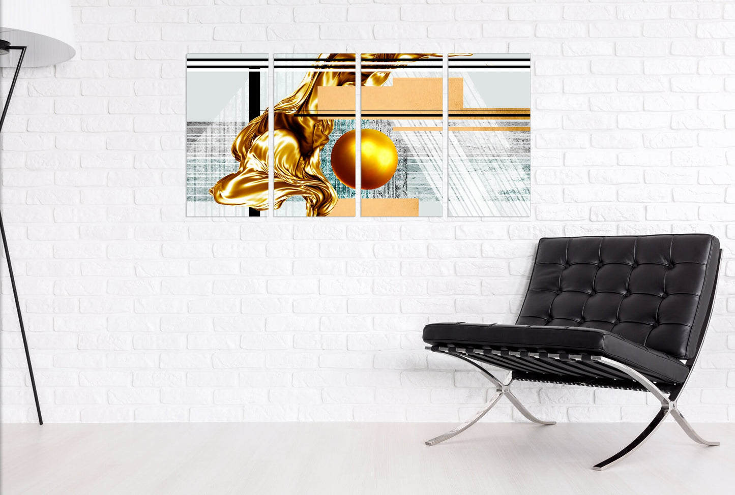 Abstrakte Wandkunst, Wanddekoration für Zuhause, moderne abstrakte Kunst, mehrteilige Leinwand-Wandkunst, moderne Leinwandmalerei, geometrische, helle, abstrakte Wandkunst