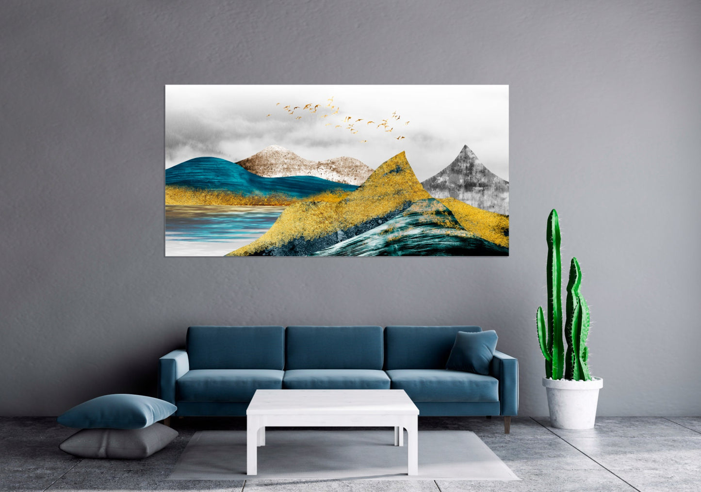 Bergsee Gemälde Original Kunst See Home Wand Dekor Leinwand Gemälde Outdoor Berge Wandkunst Felsen und Berge