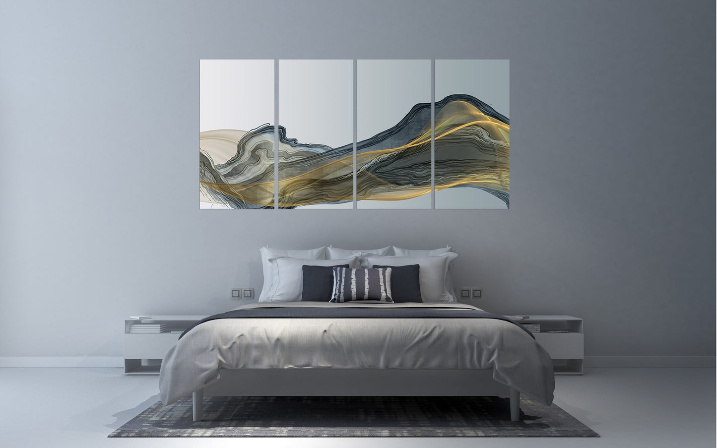 Extra großes Wandbild gerahmtes Leinwandgemälde Moderne abstrakte Kunst Mehrteilige Leinwand Abstrakte Wandkunst Abstrakter Druck Küchenwanddekor