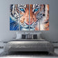 Tiger Wandkunstdruck, trendiges Wanddekor, gerahmtes Leinwandgemälde, zeitgenössisches Wildtier für Schlafzimmer, Wohnzimmer, Küche, Wandkunst