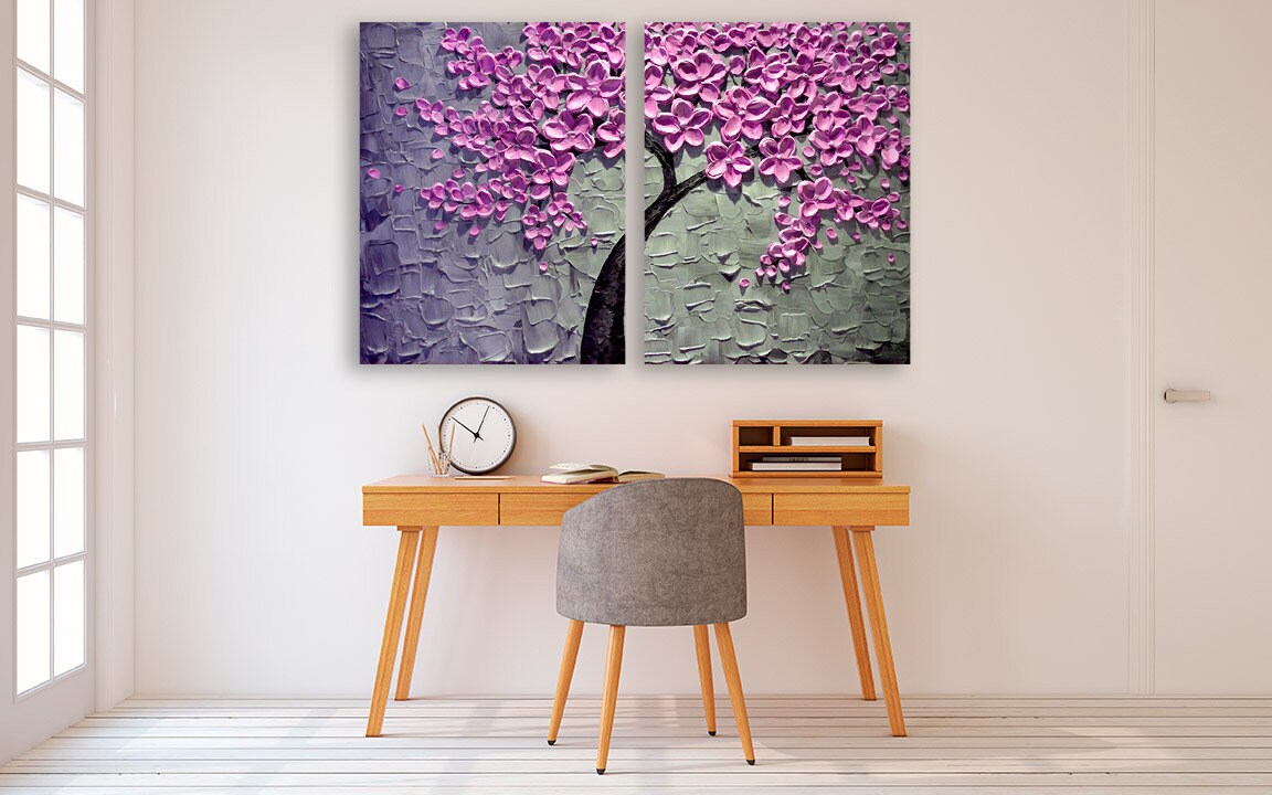 Sakura Bonsai Baum Sakura Blüten Florale Wandkunst japanische Wandkunst Leinwand japanische Drucke Wandkunst asiatische Wandkunst riesige Wandkunst