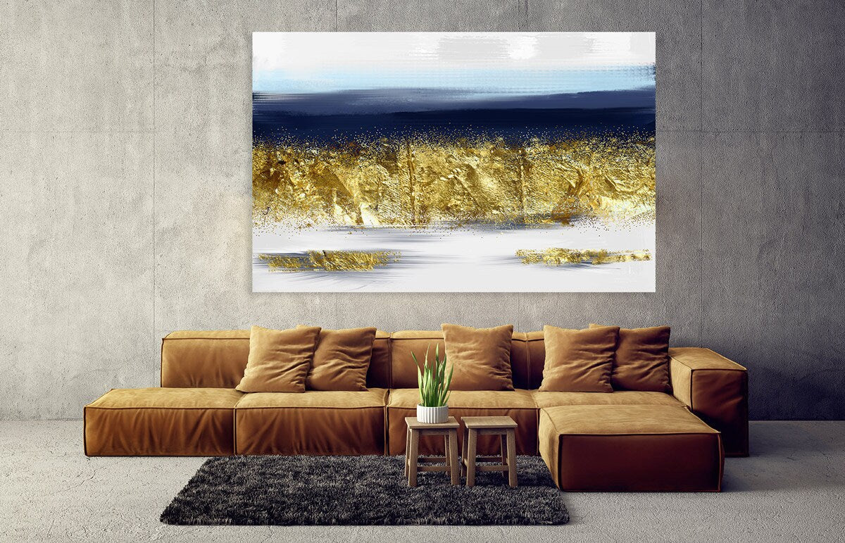 Abstrakter extra großer Leinwanddruck, Wandkunst, Gemälde, Wohnzimmer, Badezimmer-Wanddekoration, trendiges Leinwandset