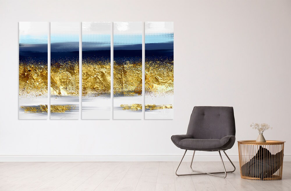 Abstrakter extra großer Leinwanddruck, Wandkunst, Gemälde, Wohnzimmer, Badezimmer-Wanddekoration, trendiges Leinwandset