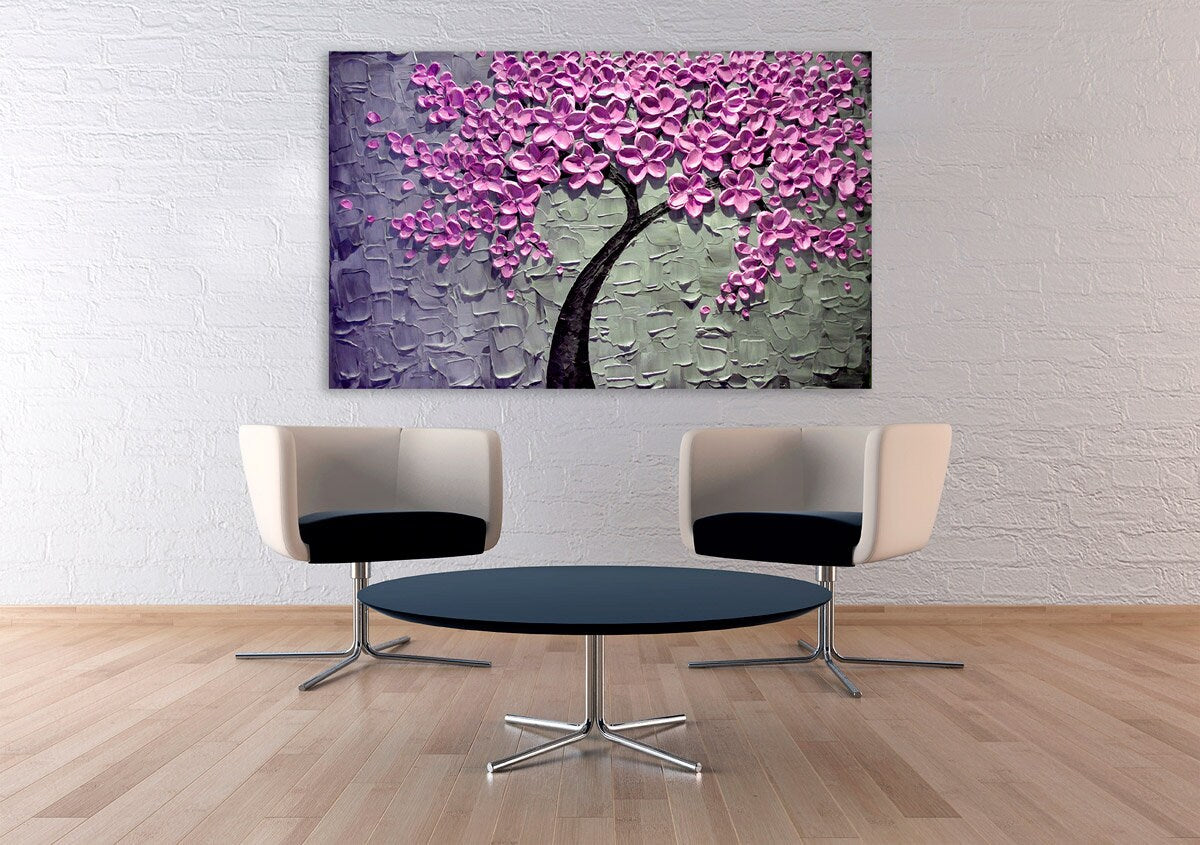 Sakura Bonsai Baum Sakura Blüten Florale Wandkunst japanische Wandkunst Leinwand japanische Drucke Wandkunst asiatische Wandkunst riesige Wandkunst