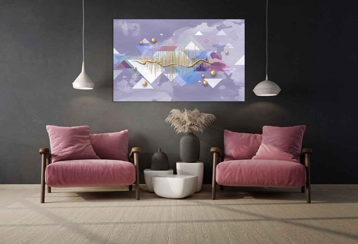 Geometrische Wandkunst Abstrakte Leinwand druckbare Wohndekor Wandkunst Extra großes Leinwandgemälde Riesige Multi-Panel-Wandkunst