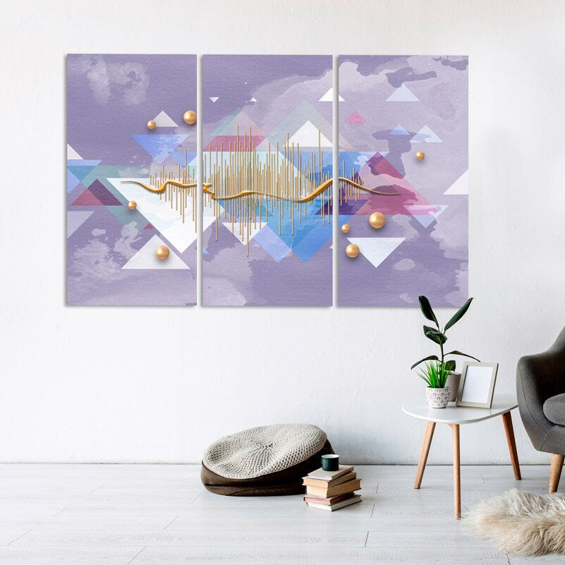 Geometrische Wandkunst Abstrakte Leinwand druckbare Wohndekor Wandkunst Extra großes Leinwandgemälde Riesige Multi-Panel-Wandkunst