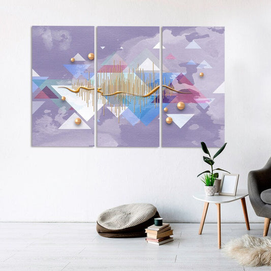 Geometrische Wandkunst Abstrakte Leinwand druckbare Wohndekor Wandkunst Extra großes Leinwandgemälde Riesige Multi-Panel-Wandkunst