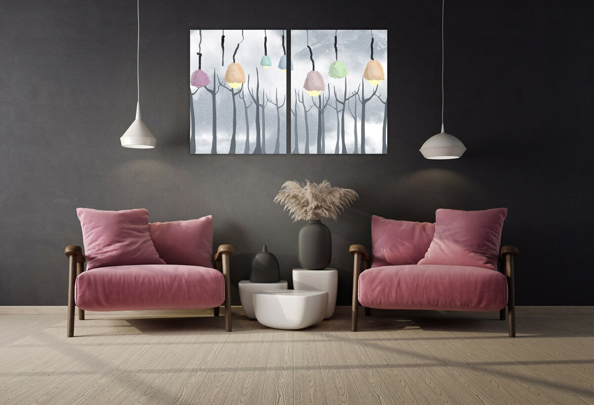 Modernes extra großes Wandbild auf Leinwand, Abstrakter Kunstdruck, Trendy Raumdekor, Kaffeebar Dekor