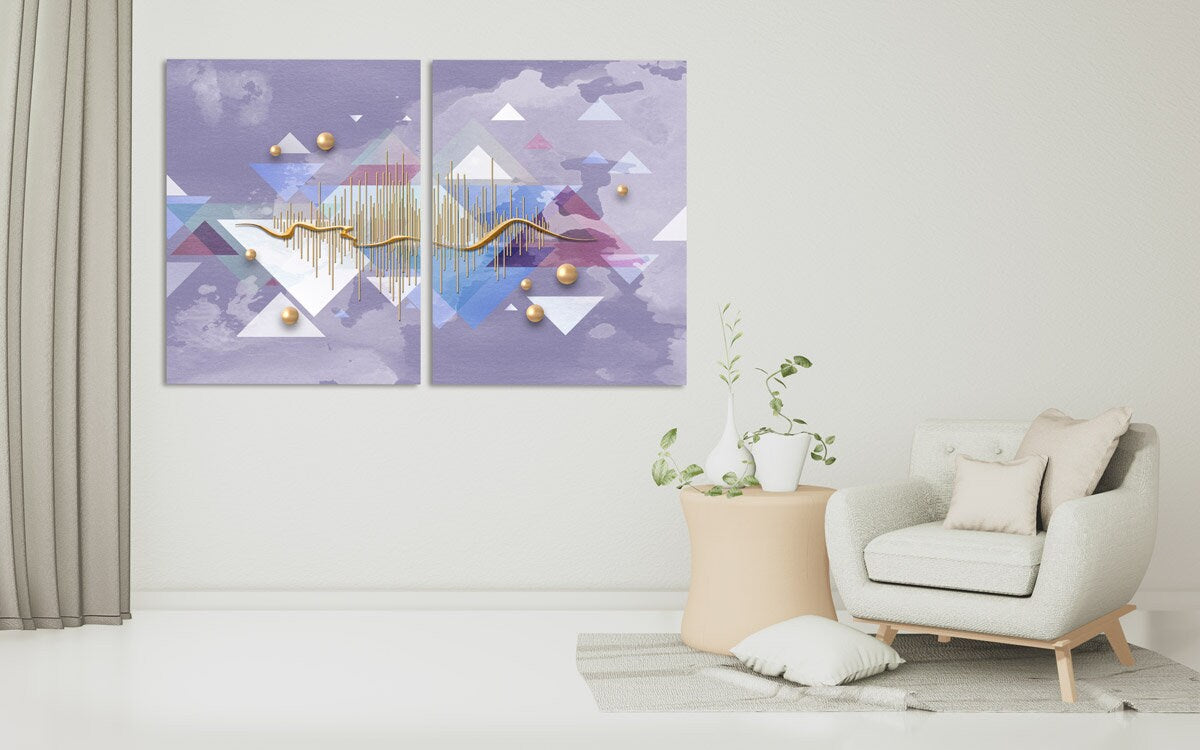 Geometrische Wandkunst Abstrakte Leinwand druckbare Wohndekor Wandkunst Extra großes Leinwandgemälde Riesige Multi-Panel-Wandkunst