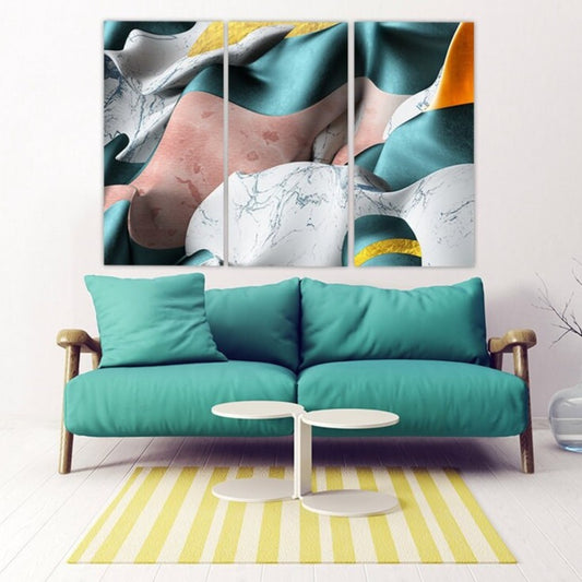 Abstrakte mehrteilige Wandkunst, extra großes Leinwandgemälde, moderner Wanddekordruck