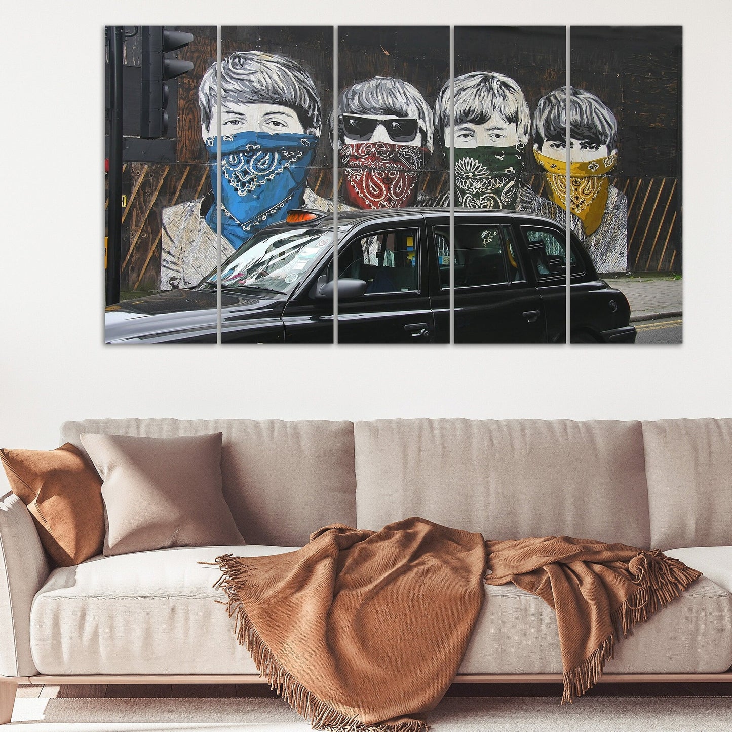 London Reiseposter, Graffiti Wandkunst Leinwandgemälde, trendige Wandkunst, Street Art Druck, Graffiti Poster, moderne Multi Panel Wandkunst